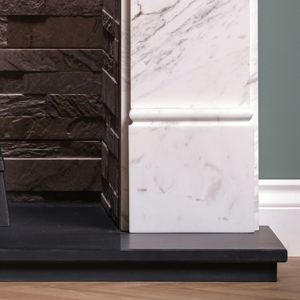 Gallery Brompton 56" Kallos Marble Fireplace alternative