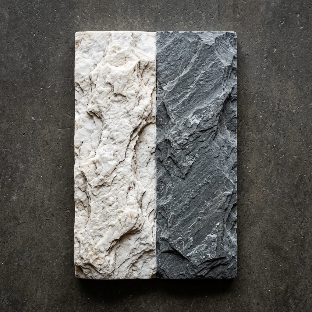White/Grey Slate Sample (Chamber) closeup texture