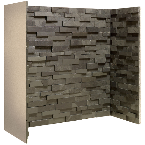 Black Staggered Slate Chamber